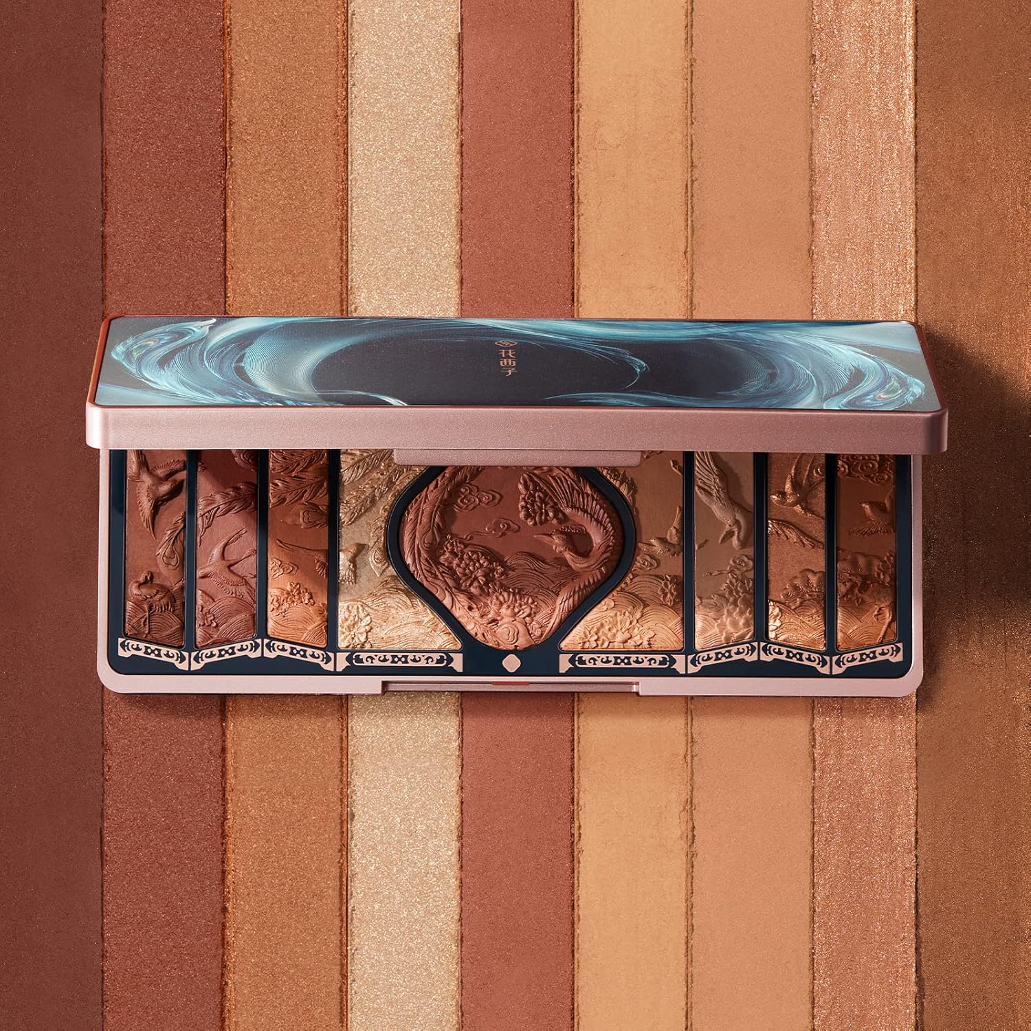 Florasis Floral Engraving Phoenix Makeup Palette (04 Burgundy Sunset) : Beauty & Personal Care