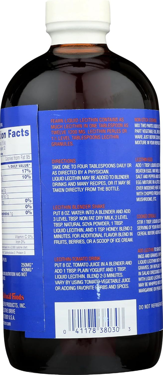 Fearn Natural Foods Liquid Lecithin, 16 Ounce