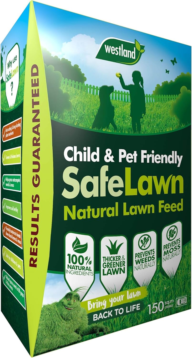 Westland 20400353 SafeLawn Child and Pet Friendly Natural Lawn Feed 150 m2, Green, 5.25 kg?20400353