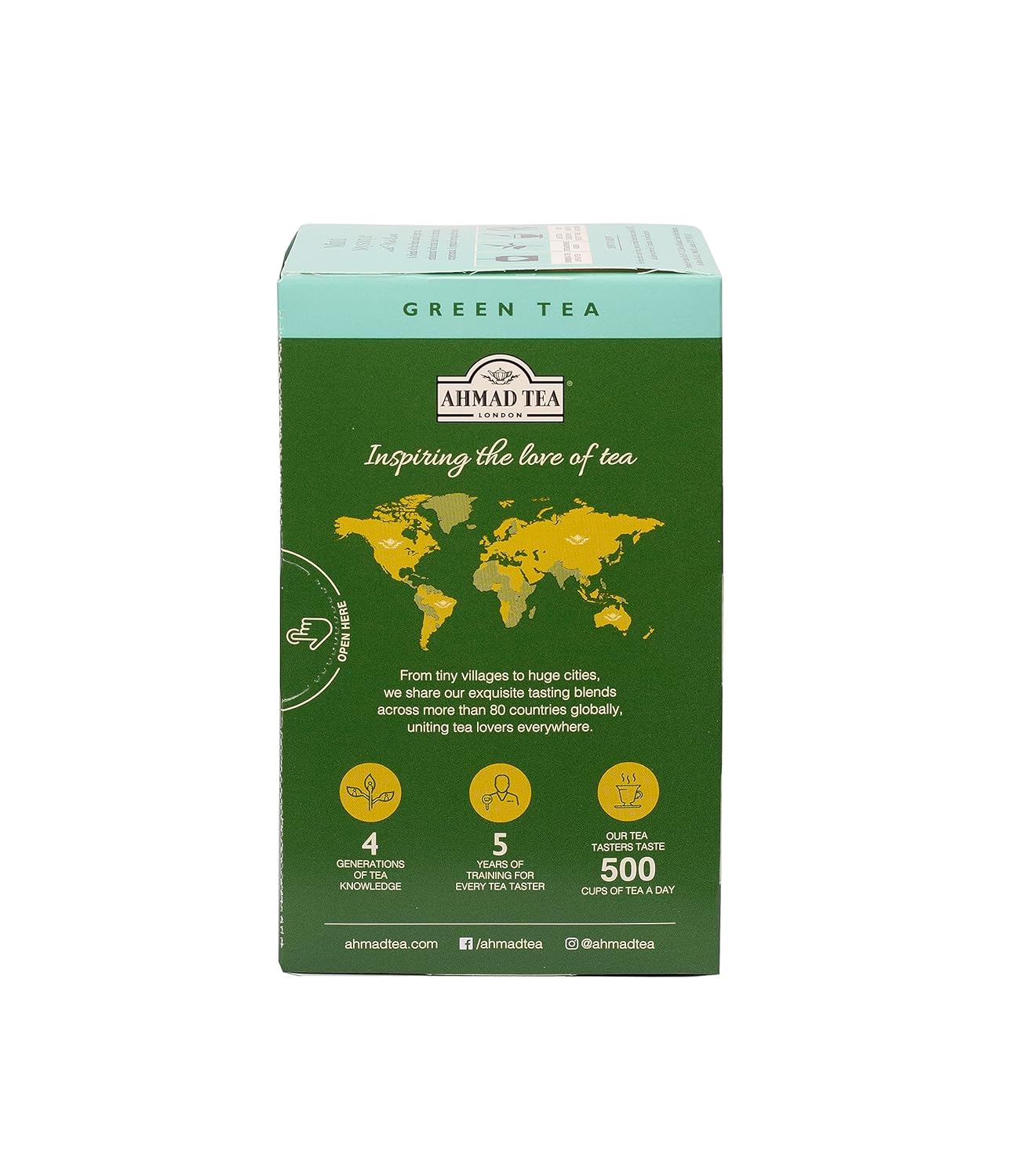 Ahmad Tea Mint Green Tea, Foil Wrapped Teabags, 20 Ct (Pack Of 1) - Caffeinated & Sugar-Free