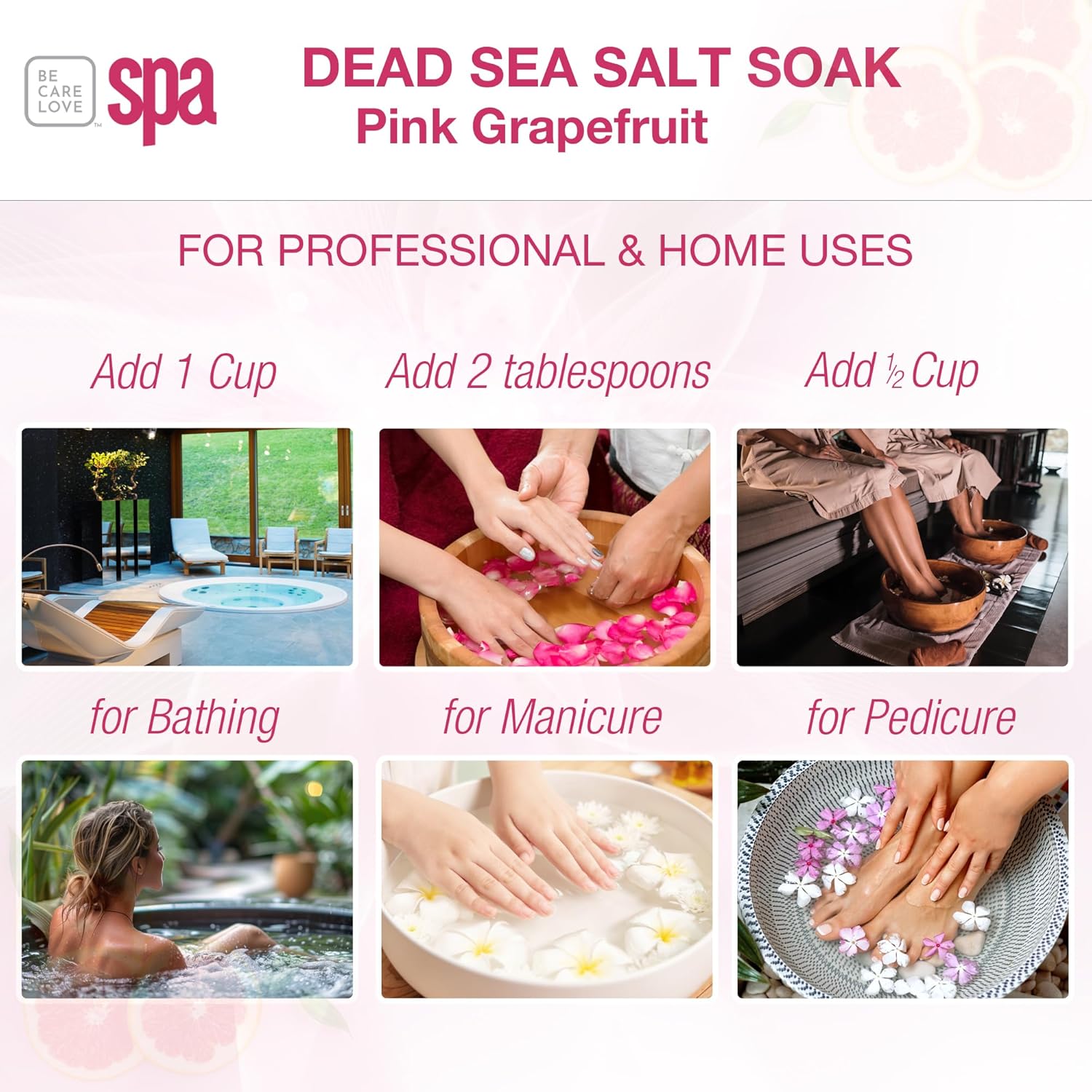 Bcl Spa Dead Sea Salt Soak - Bath Salt With Organic Mandarin + Mango, Shae Butter, Arnica, Aloe Vera Juice, Chamomile, Argan & Jojoba Oil Skin Exfoliator & Moisturizer- Home/Professional Use 16 Fl Oz : Beauty & Personal Care