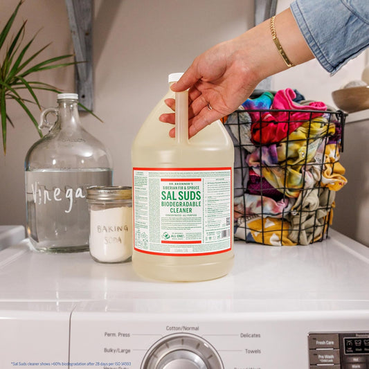 Dr. Bronner'S - Sal Suds Biodegradable Cleaner (1 Gallon) - All-Purpose Cleaner, Pine Cleaner For Floors, Laundry And Dishes, Concentrated, Cuts Grease And Dirt, Powerful Cleaner