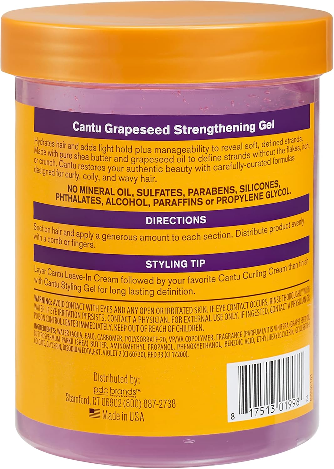 Cantu Grapeseed Styling Gel 524G