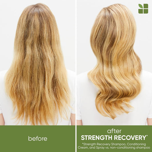 Biolage Strength Recovery Repairing Spray - Strengthens & Protects Damaged Hair, Heat Protectant, With Olive Squalane & Vegan Proteins, For Color-Treated Hair