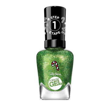 Sally Hansen Miracle Gel™, Holiday For Goodness Bakes, Long Lasting, Gel-Like Formula, No Uv Lamp Needed, Green Glitter Nail Polish