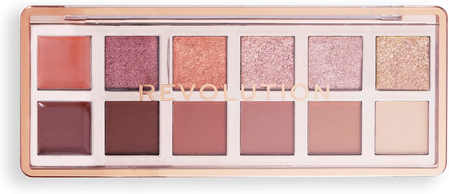 Makeup Revolution, The True Icon Bronze Eyeshadow Palette, Cream, Matte & Shimmer Finishes, 12 Blendable Shades : Amazon.co.uk: Beauty