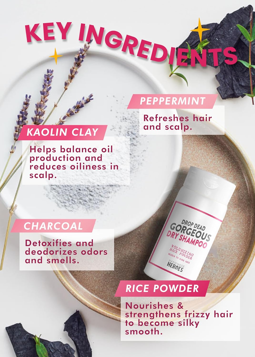 Handmade Heroes Save 10% Lip Scrub and Volumizing Hair Powder Dry Shampoo Bundle : Beauty & Personal Care