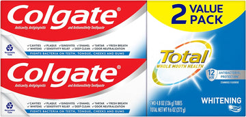 Colgate Total Toothpaste Whitening Gel, Whitening Mint, 4.8 Ounce (Pack Of 2)