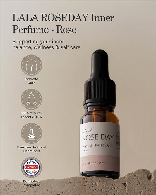 Inner Perfume Oil (Rose, 0.17fl oz) - Feminine Underwear Perfume for Women's Intimate Hygiene. Immunity-boosting, Feminine Care Solution with Natural Ingredients