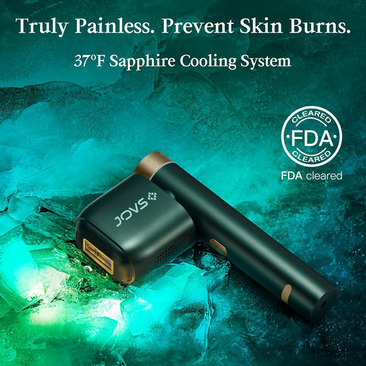 Jovs Laser Hair Removal, [24J Energy] Ipl Hair Removal For Women And Men, 37°F Painless Sapphire Ice-Cooling Tech, 6 Modes For Whole Body Hair Removal Device, 2 In 1 Skin Rejuvenation, 330° Rotation