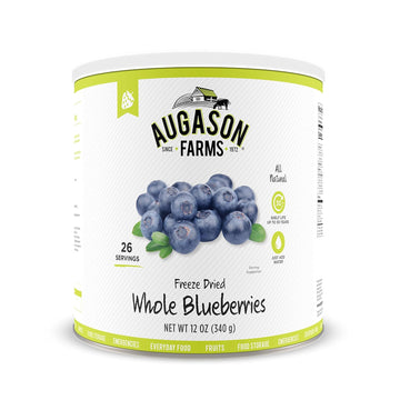 Augason Farms Freeze Dried Whole Blueberries 12 oz No. 10 Can