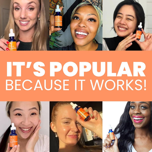 Seoulceuticals Korean Skin Care 20% Vitamin C Hyaluronic Acid Serum + Ce Ferulic Acid - Potent Anti Aging, Anti Wrinkle Korean Beauty 1Oz