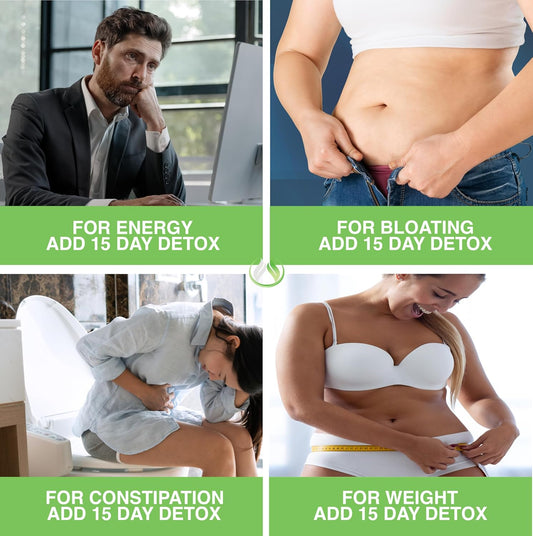 The Enclare Nutrition 15 Day Detox Cleanse For Weight Loss. Advanced Gut Support For Women & Men. Colon Cleanse Laxatives For Constipation & Bloating Relief. Gut Cleanse Probiotic Diet Pills 60Ct (2)