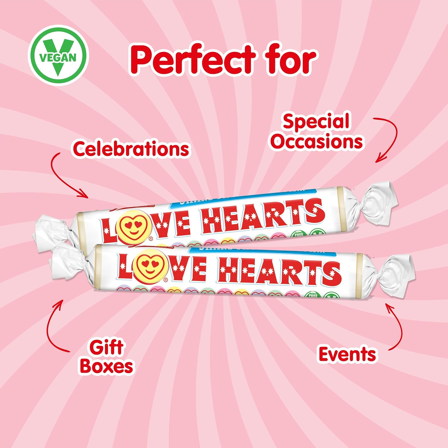 Swizzels Giant Love Hearts,24 Count (Pack of 2) : Amazon.co.uk: Grocery