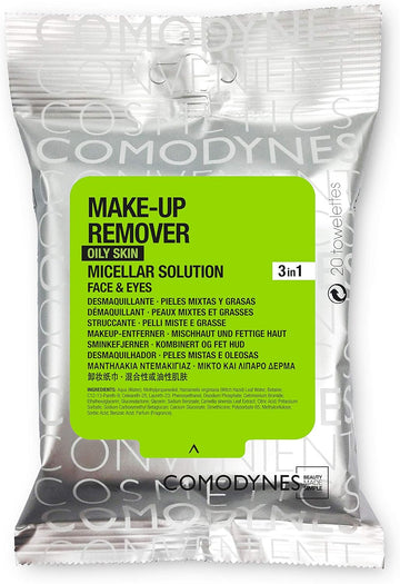Comodynes Makeup Removers Towelettes For Face & Eyes - Oily Skin - 3 Pack!! : Beauty & Personal Care