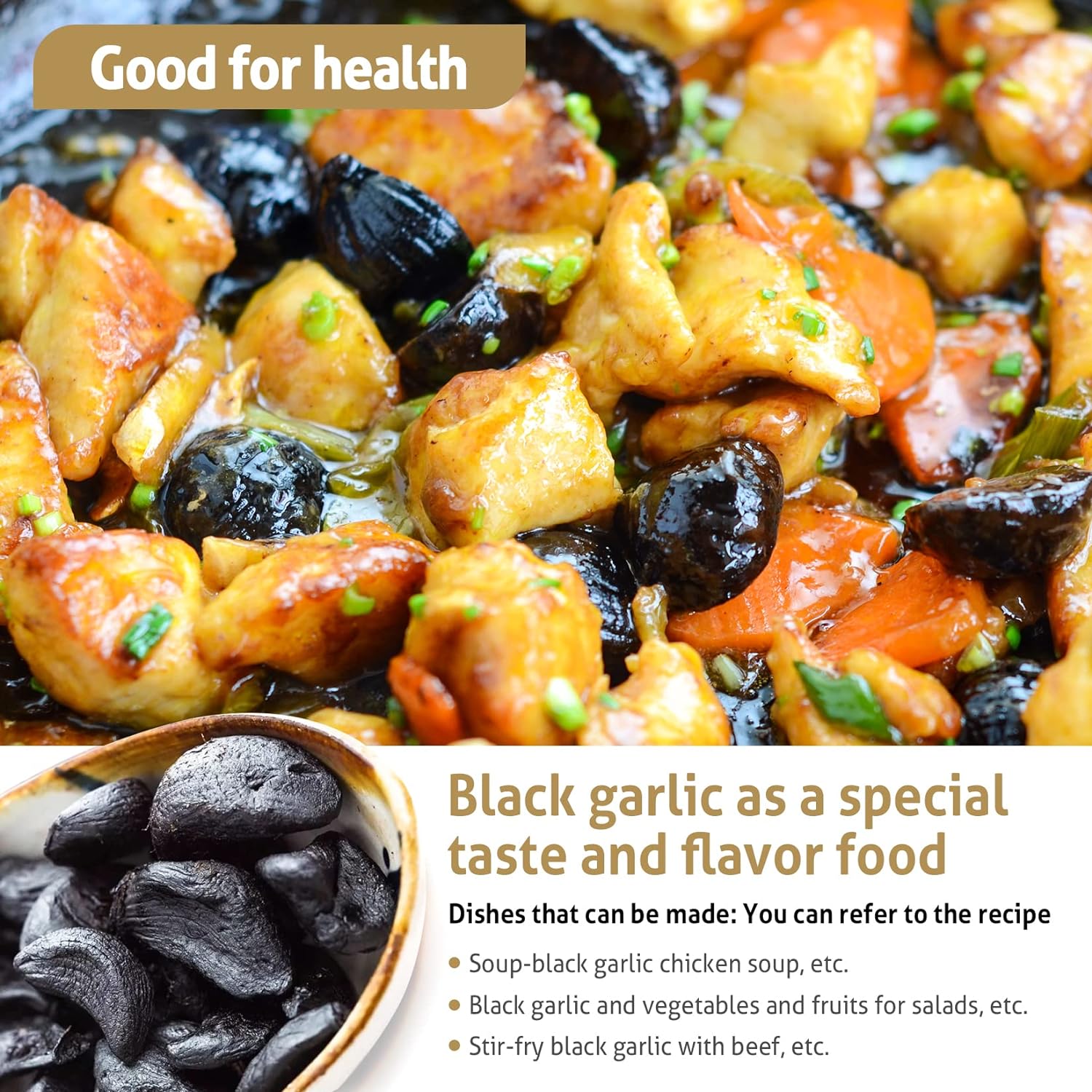Black Garlic 170g Whole Black Garlic Aged for Full 90 Days Black Garlic Jar 0.37 Pounds : Grocery & Gourmet Food