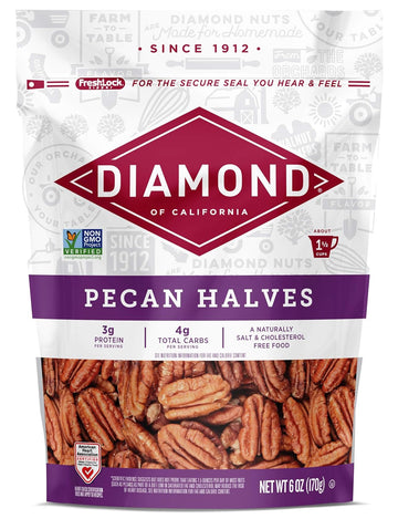 Diamond Of California Pecans Halves, 6 Oz, 12 Count