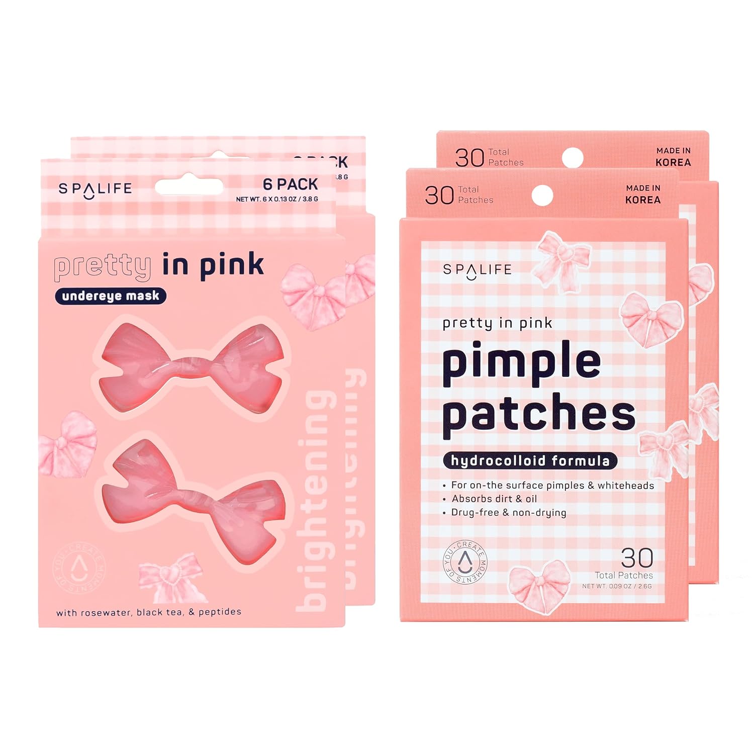 Spalife Brunch Date Undereye Mask & Pimple Patch Duo – Hydrogel Undereye Patches For Dark Circles & Puffy Eyes – Hydrocolloid Pimple Patches – Mother'S Day Gifts For Her - 42 Total Patches
