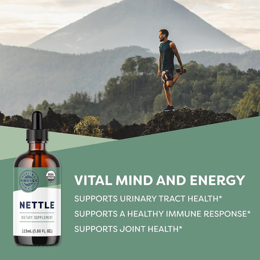 Vimergy Organic Nettle Leaf Extract, 57 Servings – Potent 10:1 Extract Liquid Drops – Supports Immune System Health – Supports Joint Health - Usda Organic, Gluten-Free, Non-Gmo, Vegan & Paleo (115 Ml)