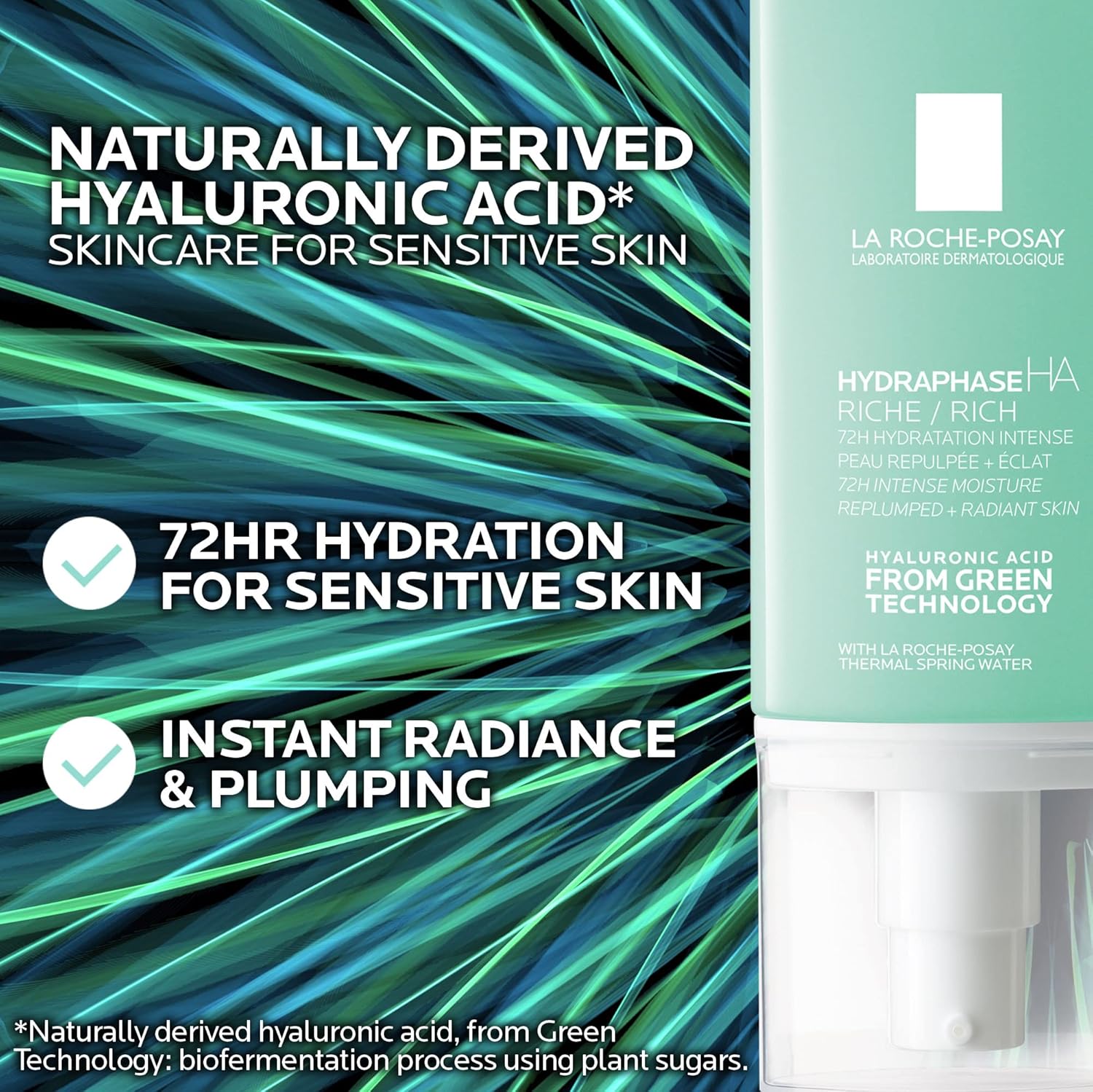 La Roche-Posay HydraphaseHA Rich, Hyaluronic Acid Face Moisturizer for Dry Skin with 72HR Hydration, Oil Free & Non-Comedogenic, 50 ML , 1.69 fl. oz. : Beauty & Personal Care