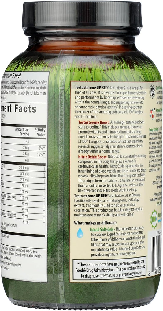 Irwin Naturals Testosterone Up Red 100 Sgels