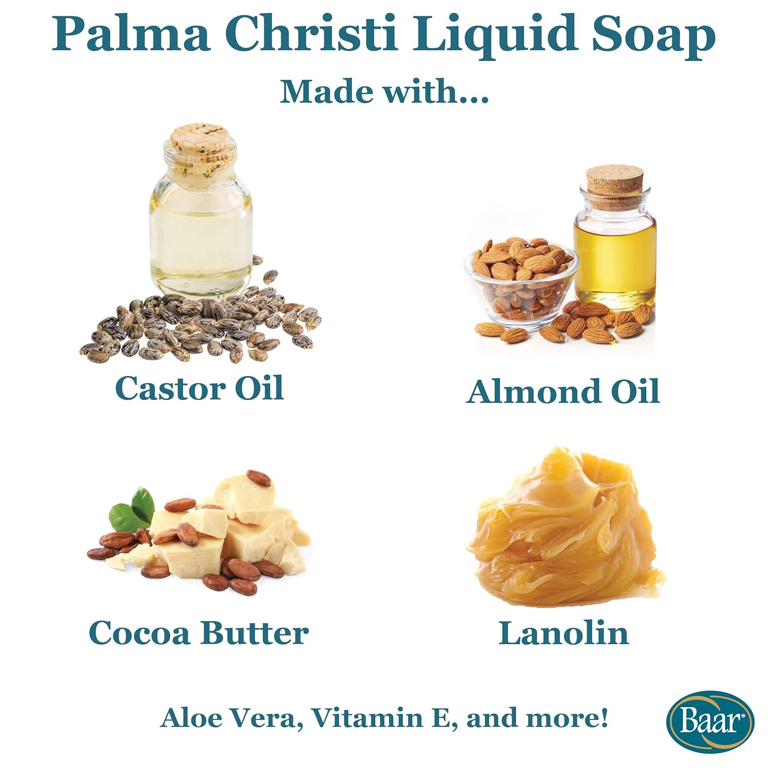 Baar Palma Christi Liquid Soap, 18 Oz. : Baar Products Body Wash : Beauty & Personal Care