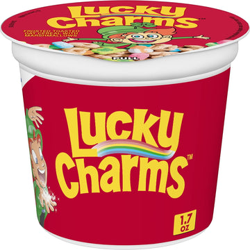 Lucky Charms Gluten Free Cereal with Marshmallows, 1.7 OZ Single Serve Cereal Cup