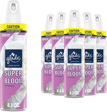 Glade Air Freshener Room Spray, Super Bloom, 8.3 oz, 6 Count