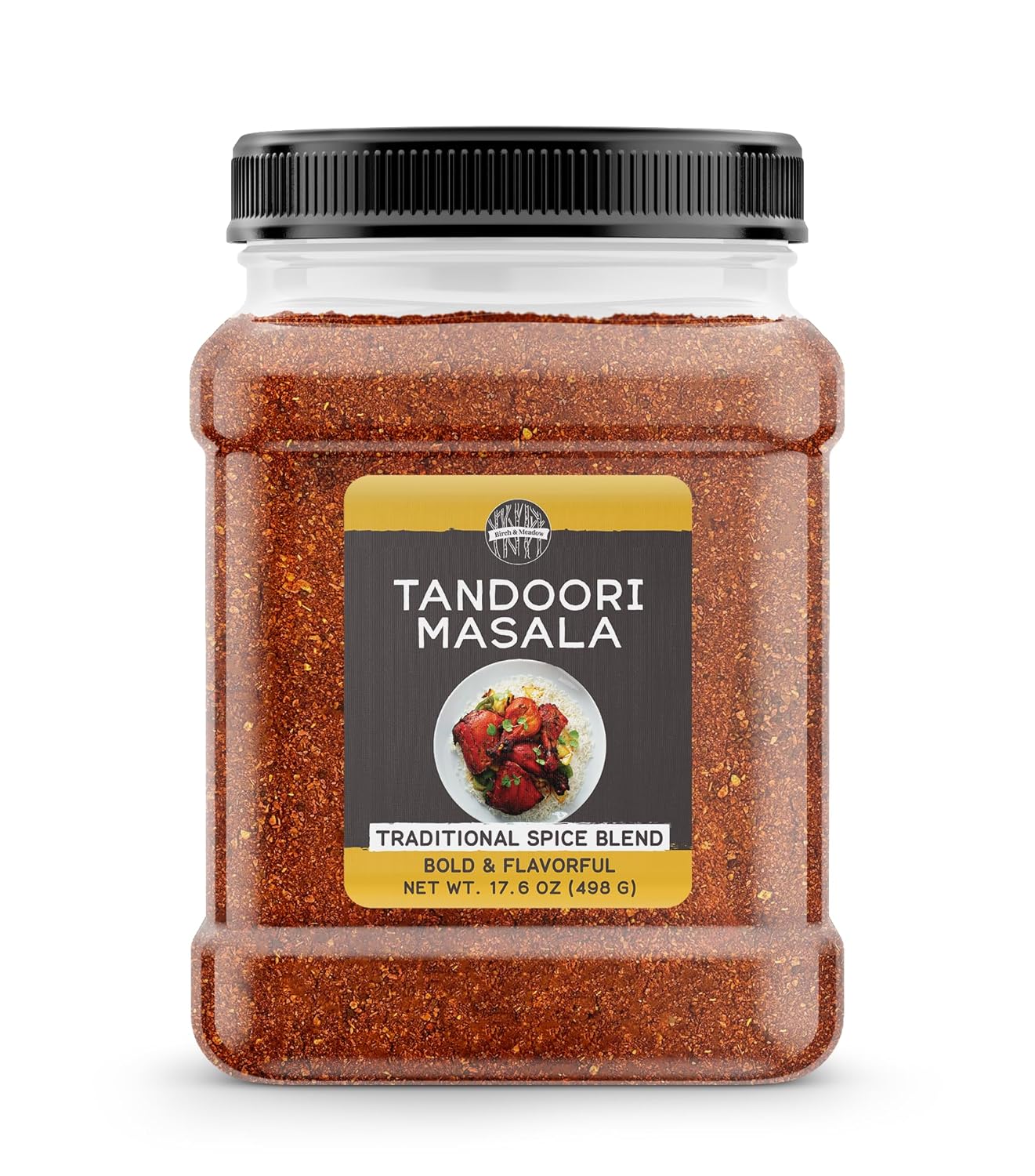 Birch & Meadow Tandoori Masala, 17.6 Oz, Flavorful Spice Blend, Indian Cuisine, Meat & Poultry Marinade