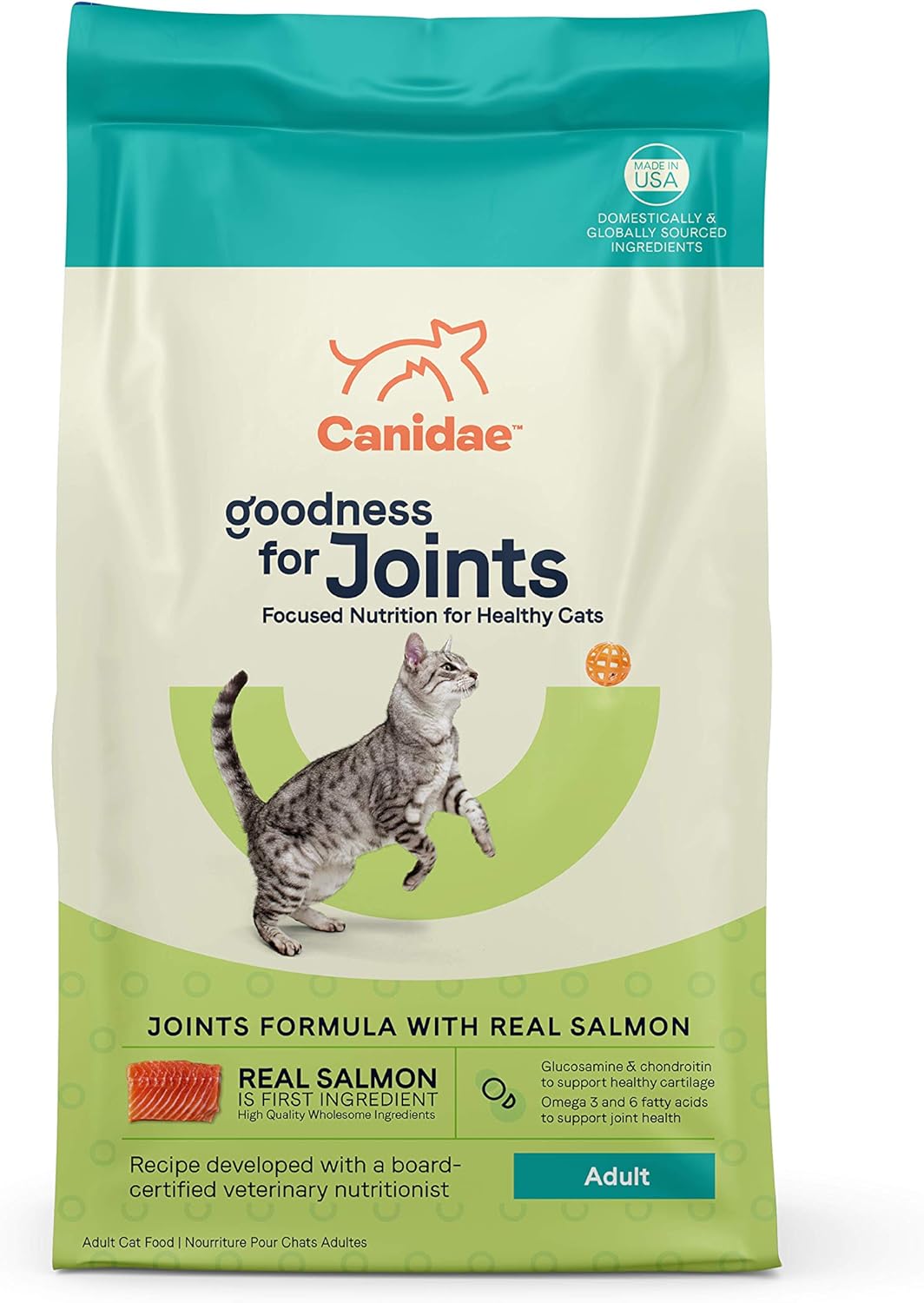 Canidae Goodness For Joints, Premium Adult Dry Cat Food With Real Salmon, 5 Lbs