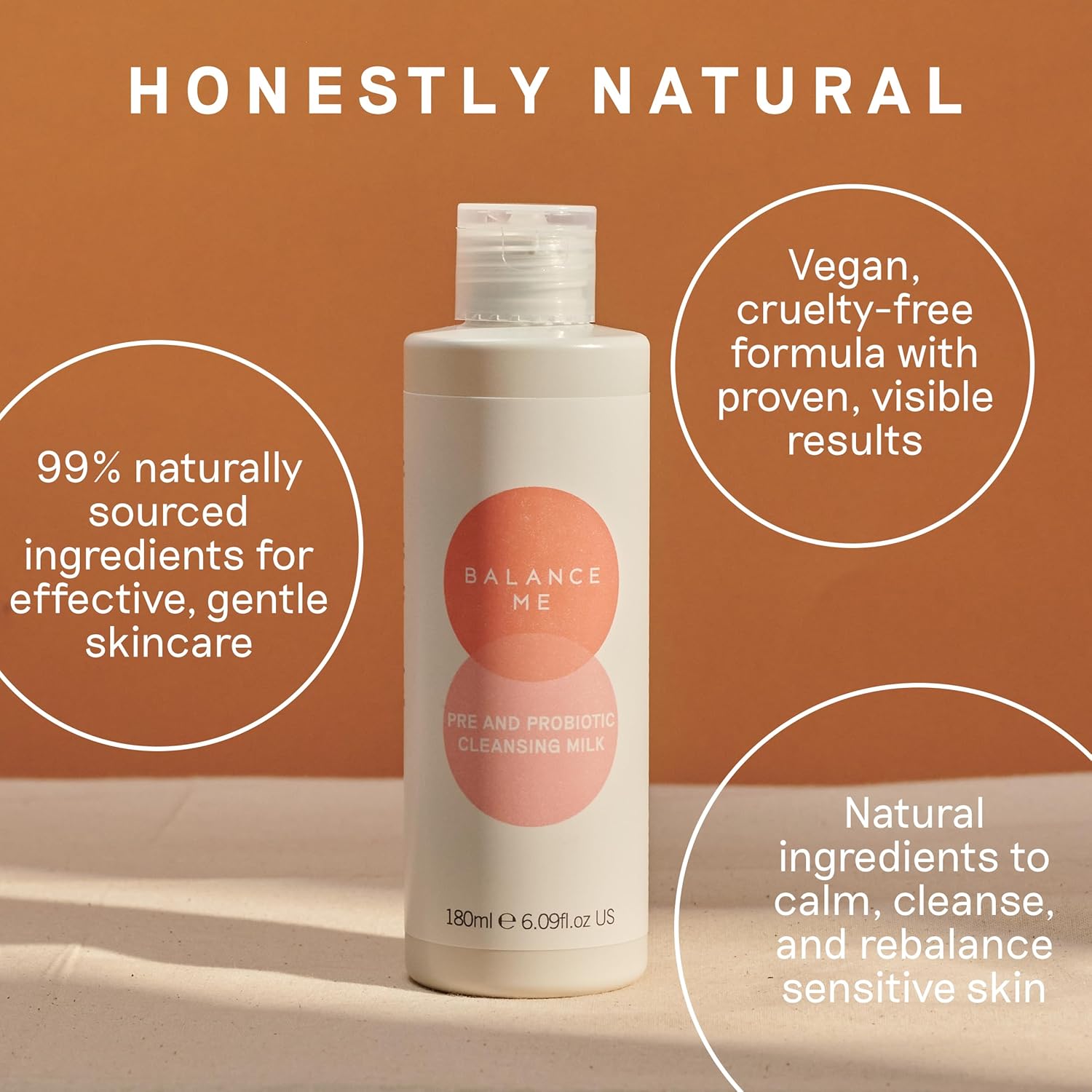 Balance Me Pre And Probiotic Cleansing Milk, Fragrance Free, Soothes and Strengthens, Perfect for Sensitive Skin, Made In UK – 180ml : Amazon.co.uk: Beauty
