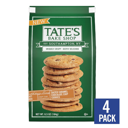 Tate'S Bake Shop Salted Caramel Chocolate Chip Cookies (4 - 6.5 Oz Bags)