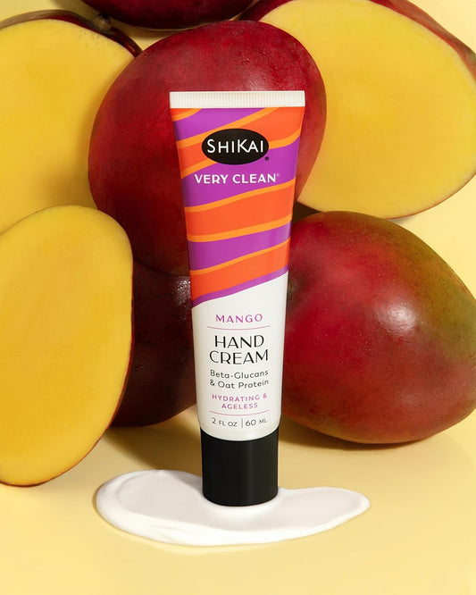 ShiKai Very Clean Hydrating Hand Cream (Mango, 2 oz) | Moisturizer Lotion for Dry Skin | For Nourished, Hydrated Hands