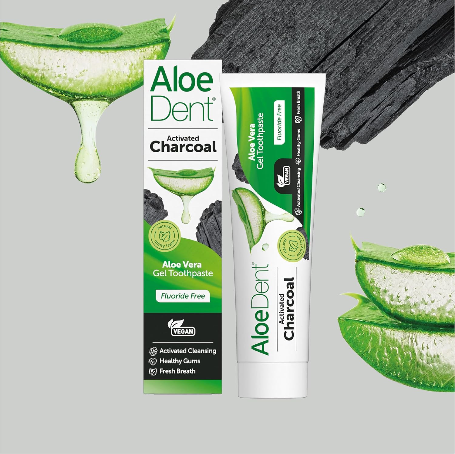 Aloe Dent Charcoal Toothpaste Fluoride Free, Natural Action, Vegan, Cruelty Free , SLS Free, Whitening, Healthy Gums , 100 ml : Amazon.co.uk: Health & Personal Care