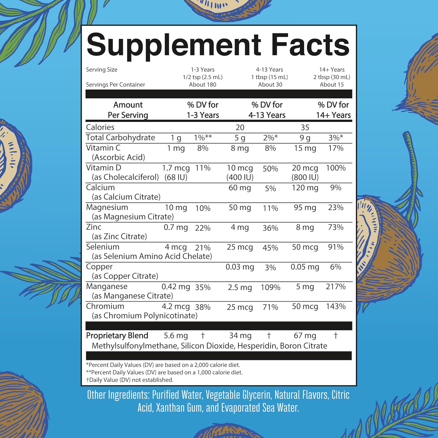 Extra Strength Nighttime Liquid Multimineral Sleep Supplement | Sugar Free | Calm Magnesium Citrate Sleep | NO Melatonin | Calcium Magnesium Zinc | Available in 4 Flavors | Vegan | 15 Servings : Health & Household