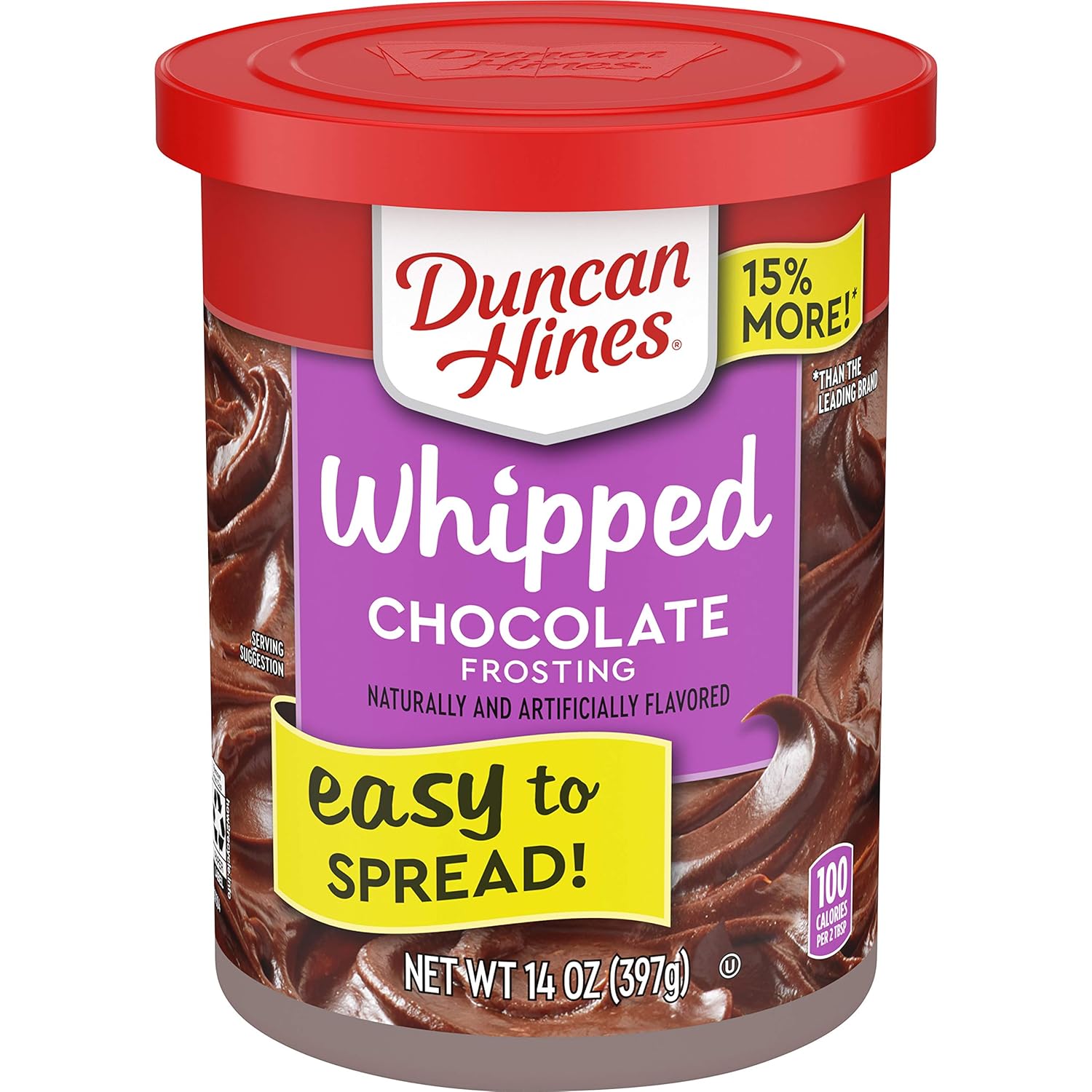 Duncan Hines Whipped Frosting Chocolate, 14 Oz Tub