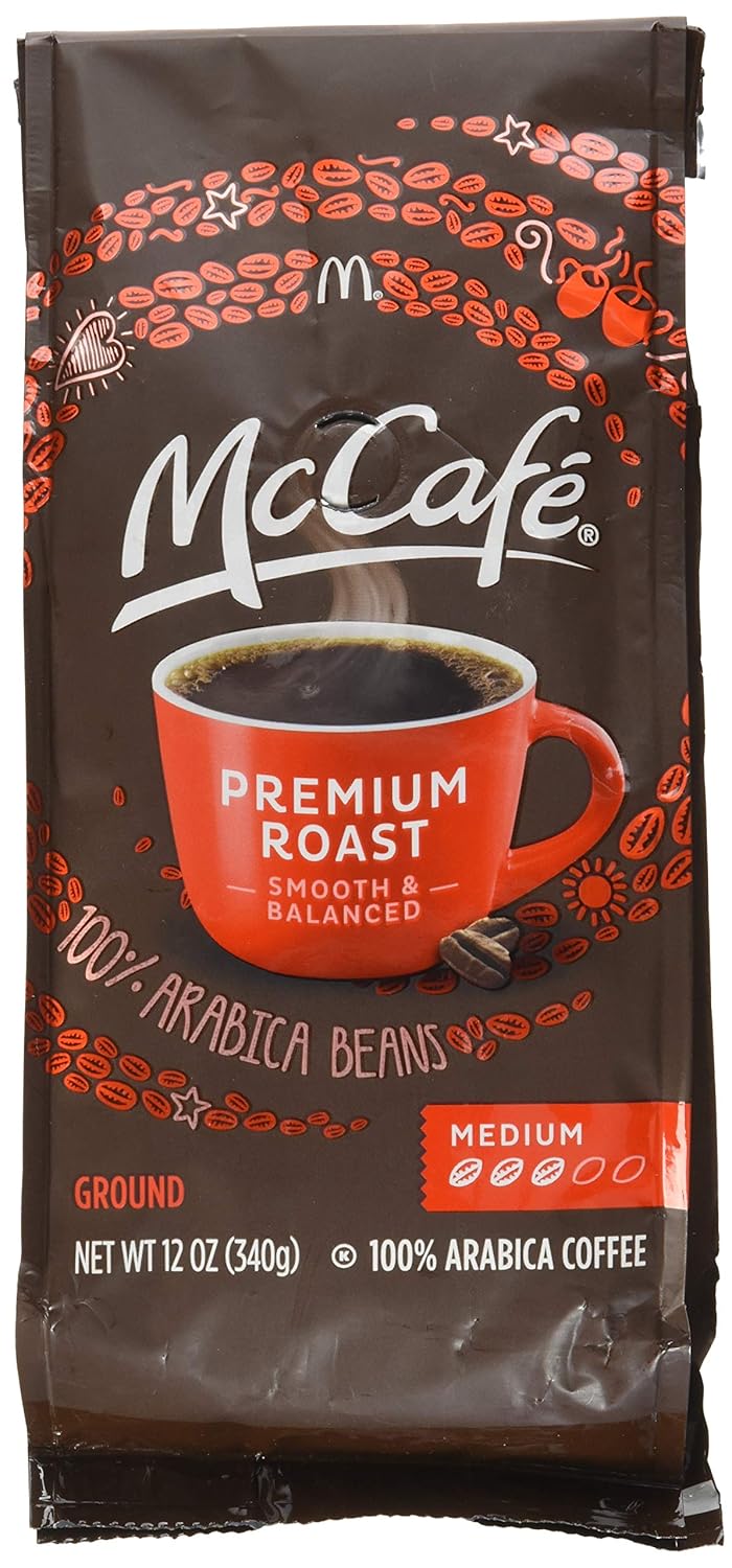 Mcdonalds Mccafe Premium Roast Ground Coffee Bag (Pack Of 2) (Premium Roast - Medium) By Mccafe