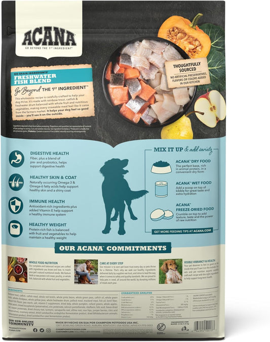 ACANA Grain Free Dry Dog Food, Freshwater Fish Dog Food Recipe, 13lb