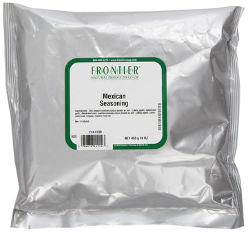 Frontier Co-Op Mexican Seasoning Mix, 1-Pound Bulk Bag, Salt-Free, Rich, Flavorful Heat To Spice Up Any Dish, Kosher, Non Eto