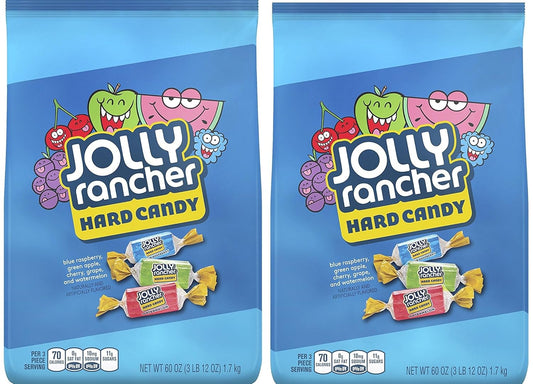 Jolly Rancher Hard Candy Assortment Stand Up Bag (Blue Raspberry, Green Apple, Cherry, Grape And Watermelon Flavors), 50 Oz