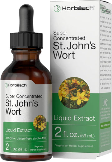 Horbäach St Johns Wort Tincture | 2 Oz | Alcohol Free | Vegetarian, Non-Gmo, Gluten Free Liquid Extract