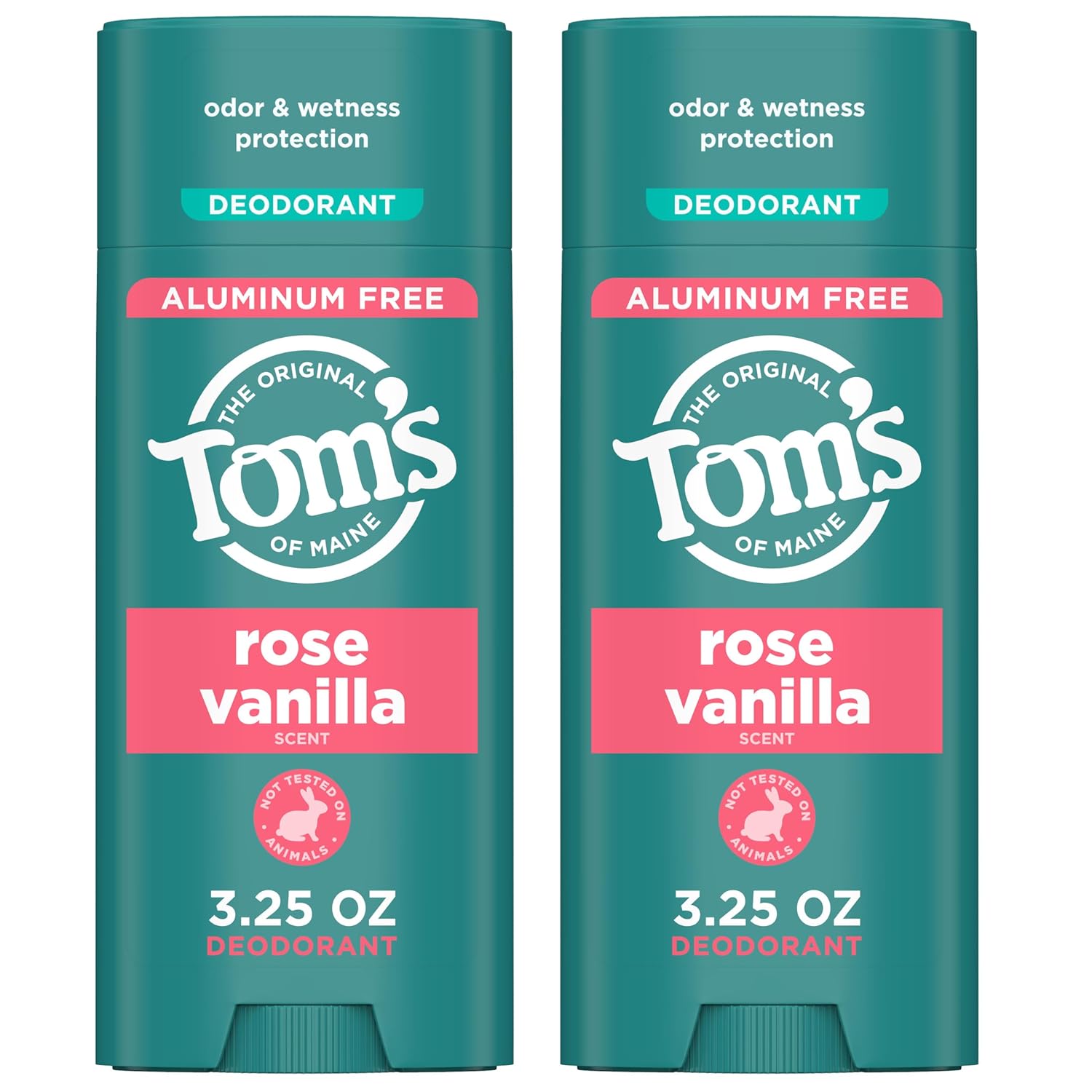 Tom’S Of Maine Rose Vanilla Natural Deodorant For Women And Men, Aluminum Free, 3.25 Oz, 2-Pack