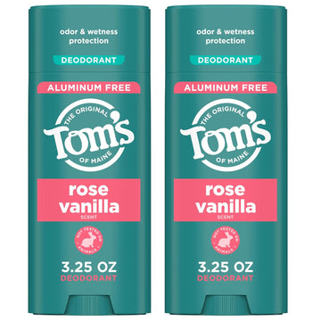 Tom’S Of Maine Rose Vanilla Natural Deodorant For Women And Men, Aluminum Free, 3.25 Oz, 2-Pack