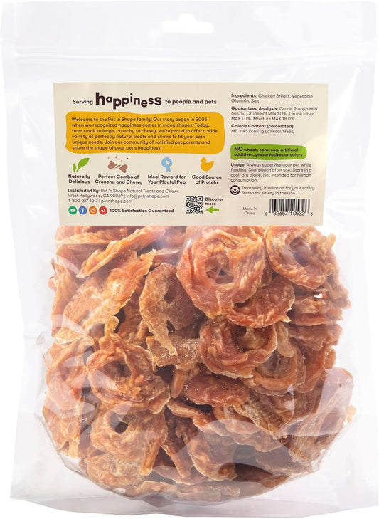Pet 'N Shape Chik 'N Rings – Natural Chicken Breast Jerky Dog Treats, 2 Pound