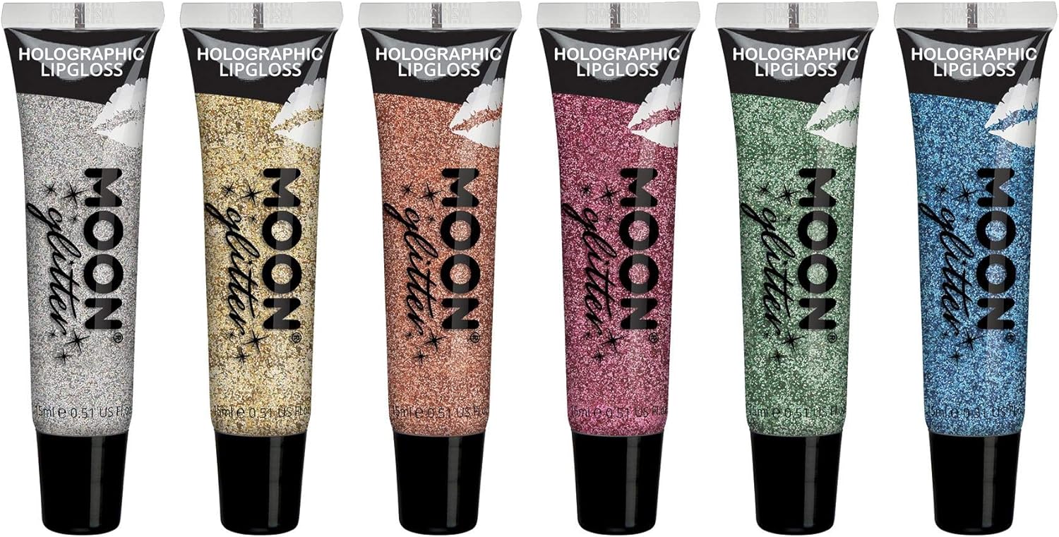 Moon Glitter – Holographic Glitter Lipgloss Lip Gloss - 15Ml (Set Of 6)