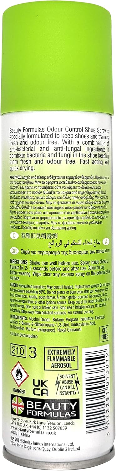 Beauty Formulas Odour Control Shoe Spray