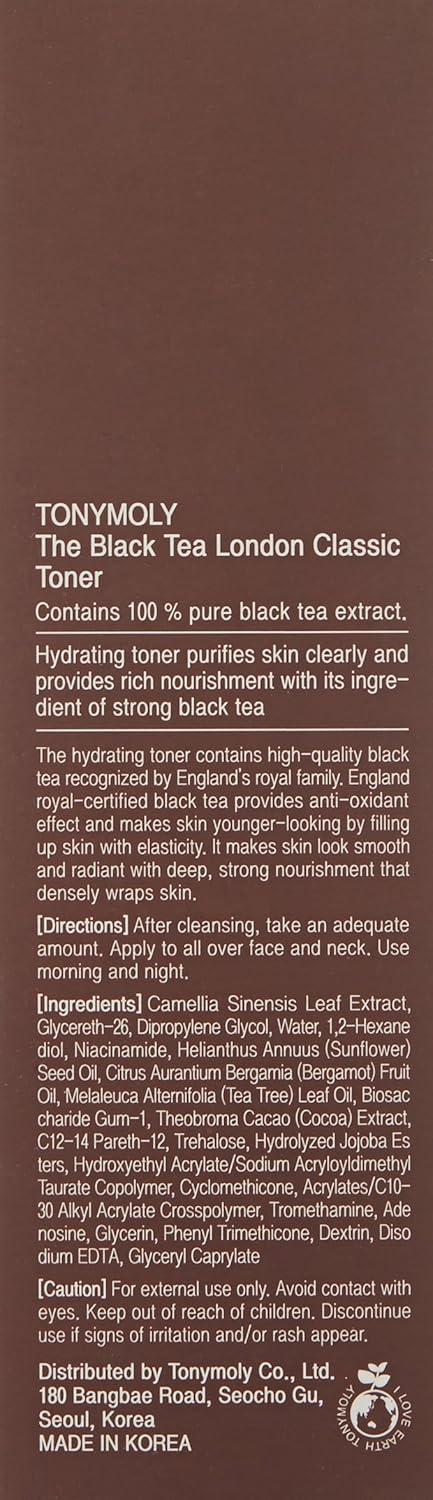 Tonymoly The Black Tea London Classic Toner, 6 Fl Oz