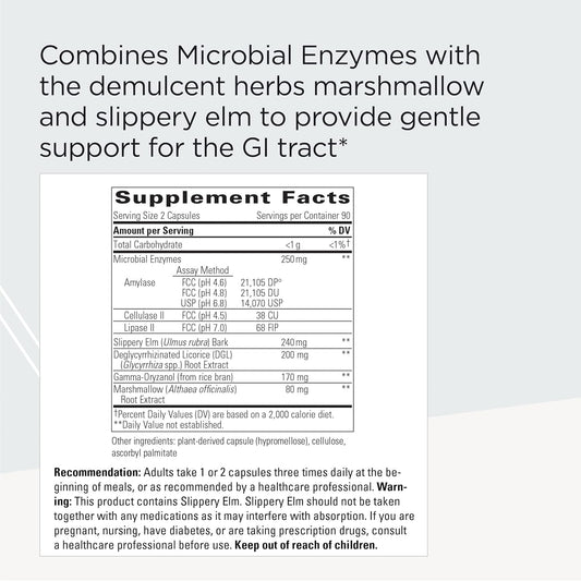 Integrative Therapeutics - Similase Sensitive Stomach - Clinician-Developed - Digestive Enzymes With Soothing Herbs* - Vegan - 180 Vegetable Capsules