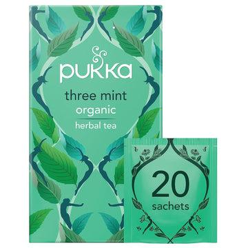 Pukka Three Mint Tea Organic Peppermint Spearmint And Fieldmint Tea - 20 Tea Bags