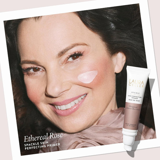 Laura Geller New York Spackle Primer - Ethereal Rose Glow - Super-Size 2 Fl Oz - Hyaluronic Acid Makeup Primer For Mature Skin